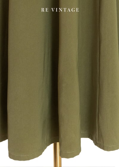 質感單品 - 橄欖綠高腰圓裙（22"）5