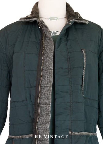 重磅水洗迷幻格紋硬挺夾克16