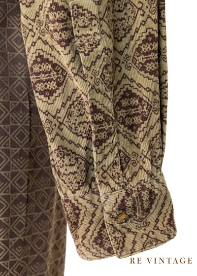 Dried Herb 菱格紋燈芯絨襯衫7