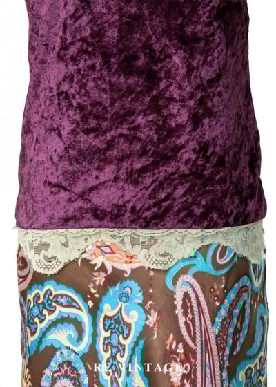 空靈少女 -  紅紫色絨布細肩帶背心4