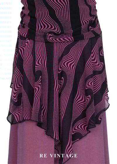 粉紅噪聲 - 迷幻波紋長版背心3