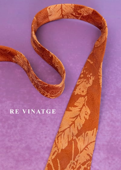 日落詩意橘紅色領帶6