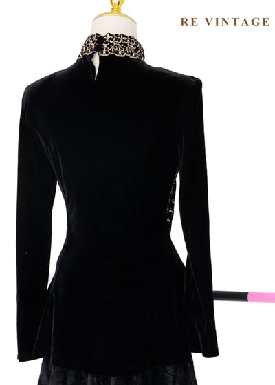 夜祭聖紋黑絨長版上衣9