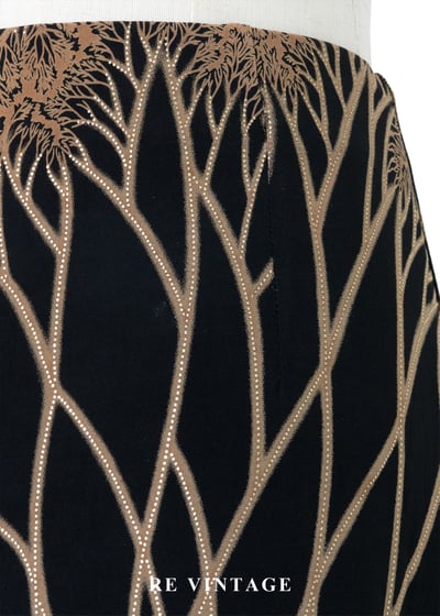 黑與金藤蔓黑長裙（25-30"）12