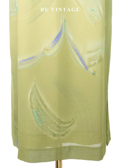 莫內花園的羽毛風筆藝術噴彩長裙（27"）6