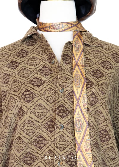 Dried Herb 菱格紋燈芯絨襯衫3