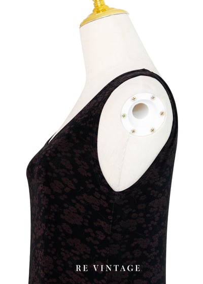 酒紅夏夜暗花貼身洋裝8