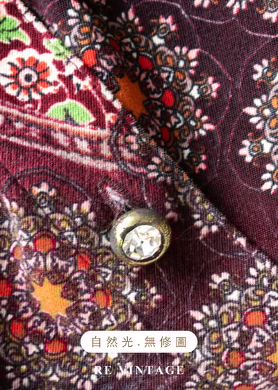 酒紅拼花的秘密訊號上衣15