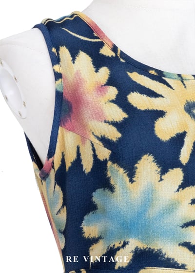 仲夏夜的向日葵 - 摩登大花印花洋裝5