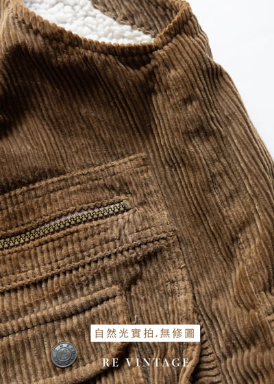 巧克力色燈芯絨帥氣背心14