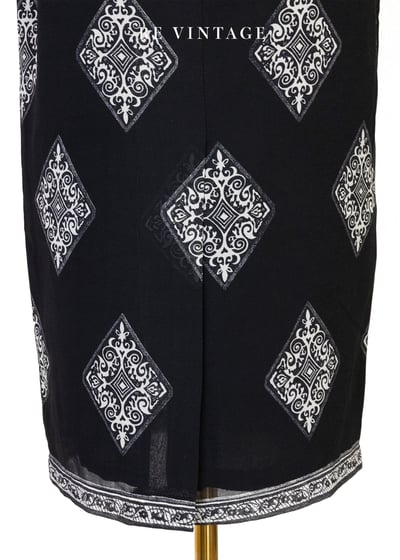 貴族白菱格徽章高腰美裙（24"）8