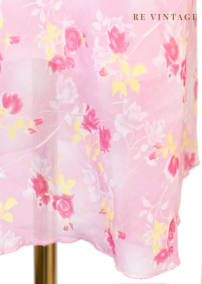 Pink Cosmos 壓紋小玫瑰細肩帶洋裝10