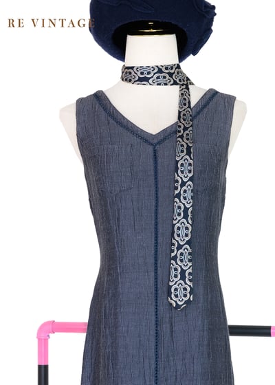 藍染花徑花朵的故事長洋裝3