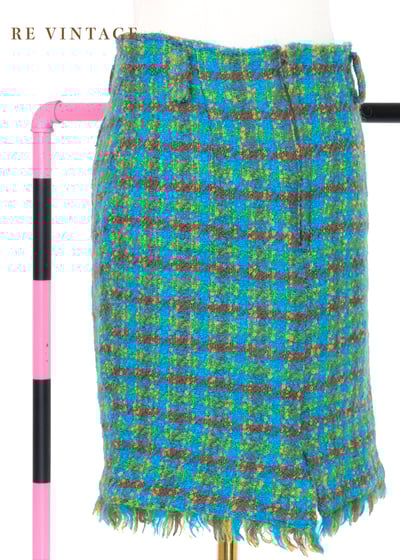 天空與草地交織的毛料短裙（26"）5