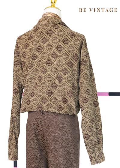 Dried Herb 菱格紋燈芯絨襯衫8