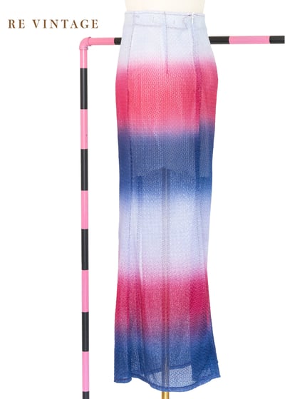 三色漸層超美的網狀布料長裙（24")6