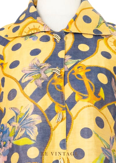 紫花點點麻花繩短袖上衣4