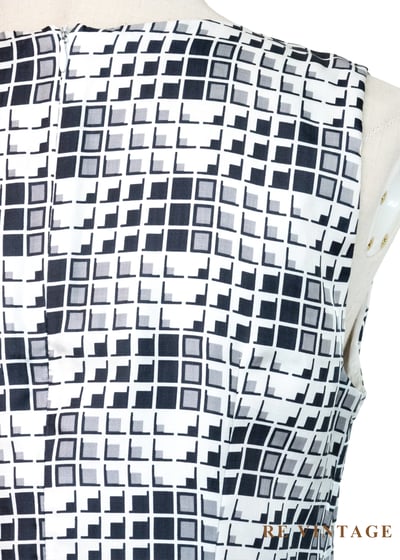 黑白像素幾何靜默洋裝12