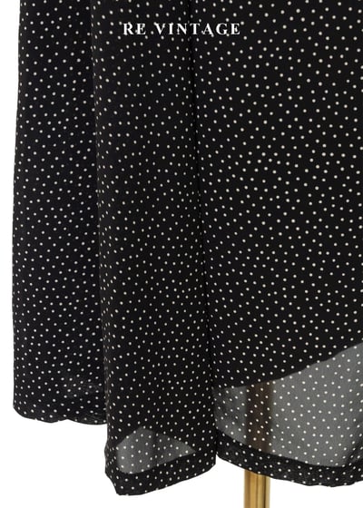 繁花盛引波點拼接黑白系長洋裝16