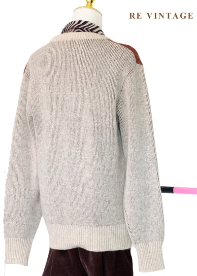 日本製 - 經典烘焙楓葉紅菱格針織毛衣8