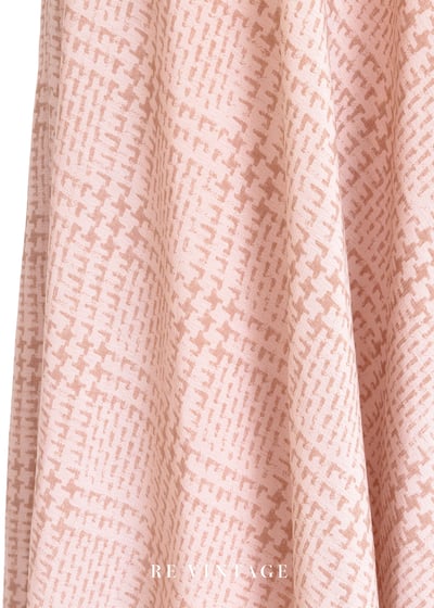 甜甜粉紅菱格印刷紋路長裙（24"）6