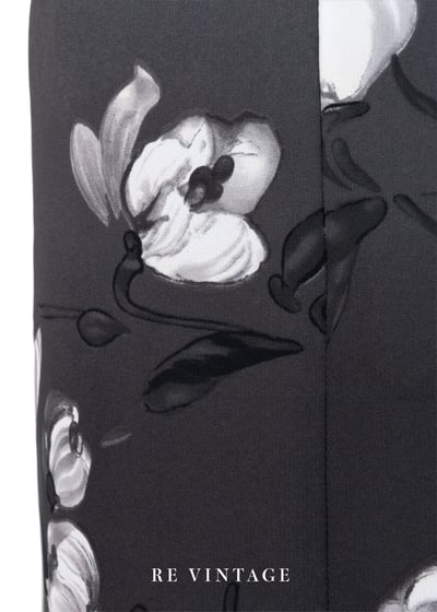 黑灰漸層水墨花短裙（28"）13