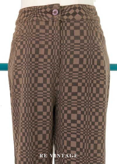 率性的復古棋盤格美褲（28"）3