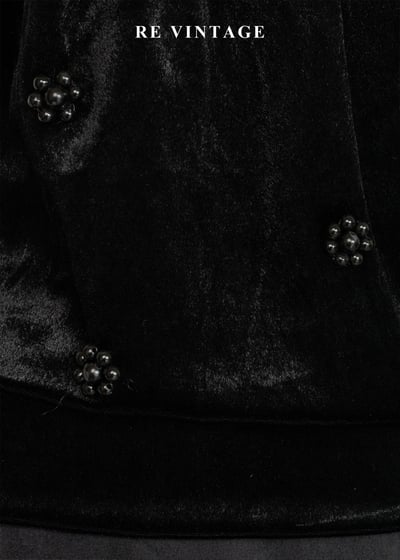 黑絨散落の小花細肩帶背心6