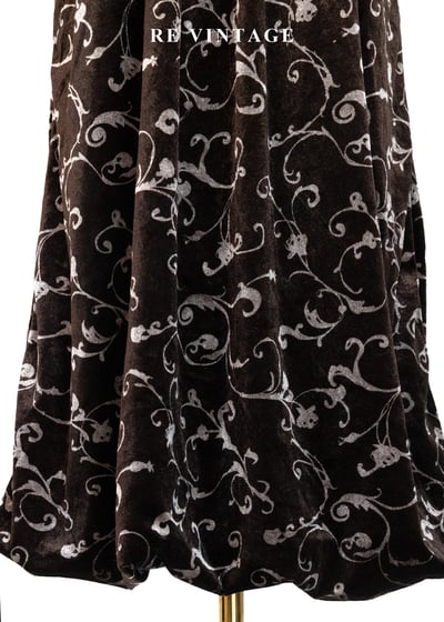 巧克力色高領藤蔓小燈籠迷你洋裝10