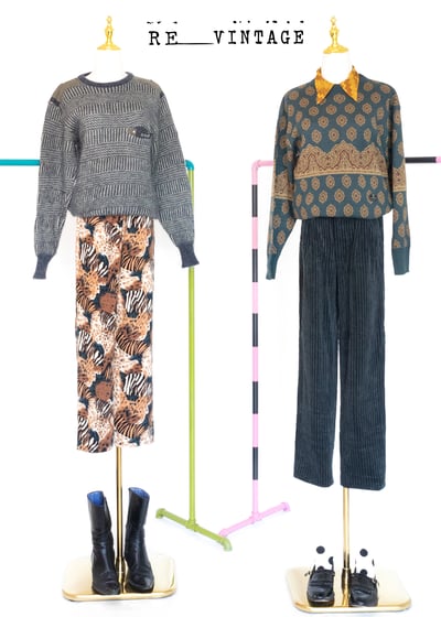 Mixed 動物紋短絨毛長褲2