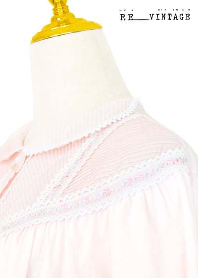 『紐約寶物』Nightshirts 淡粉色小小花刺繡上衣洋裝10