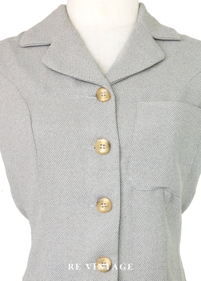 質感單品 - 倫敦的霧色知性簡約織紋背心3