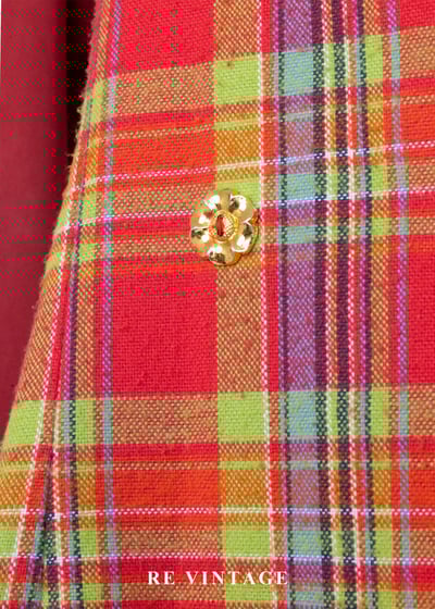 秋冬質感單品 - 甜美紅格紋迷你洋裝6