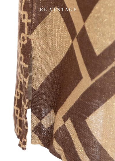 Double Print 咖啡棕薄款針織及膝裙（24-27"）6