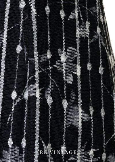 優雅花之線條流動節奏網紗長洋裝9