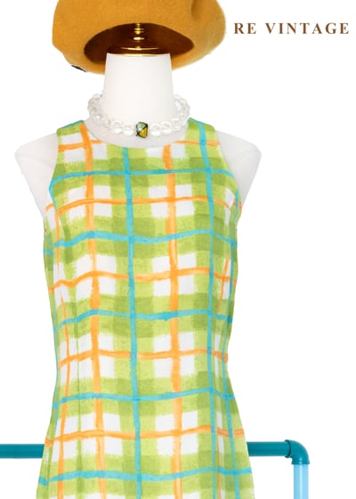 夏日維他命 - 手繪格紋洋裝7
