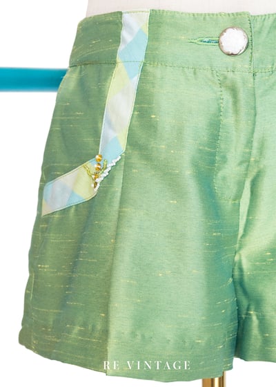 Green Flash  格紋珠珠迷你短褲（26"）3