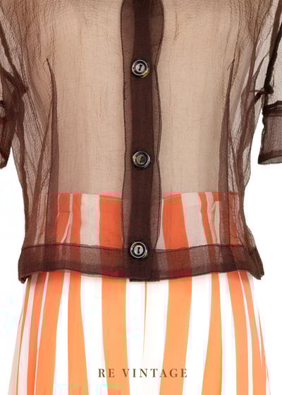 Dark Roasted Coffee Bean 透膚襯衫3