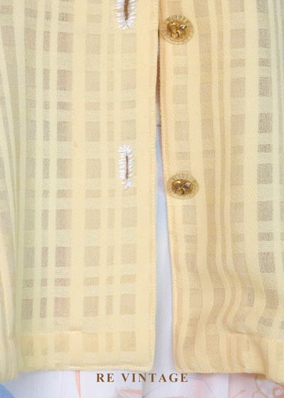 檸檬味的初夏 - 復古清新格紋上衣5