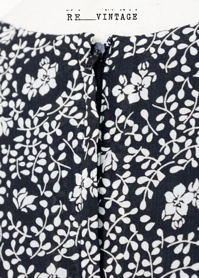 小碎花黑白色氣質長洋裝14