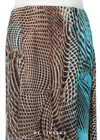 蛇紋錯位美感 - 湖水藍幻象及膝裙（24-29"）3