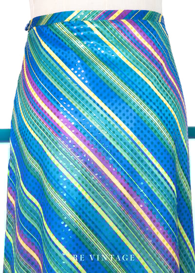 閃亮彩虹小點點斜紋及膝裙（28"）9