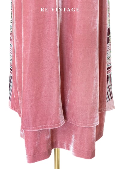 粉紅植物園絨布長裙（27"）12