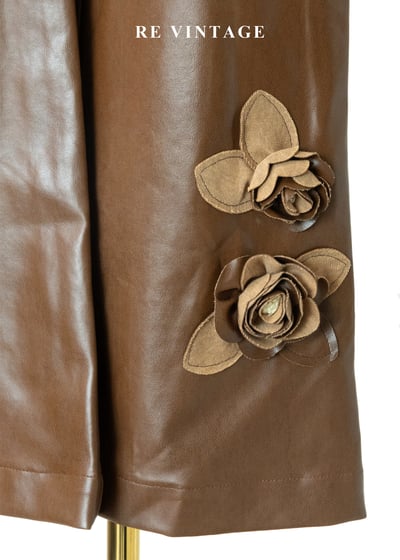 沙漠裡的玫瑰皮革長褲（28”）4