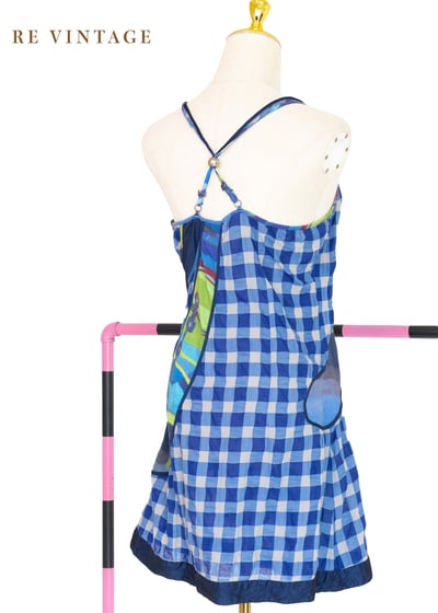 『歐洲寶物 』銀球拼接格紋可愛洋裝8