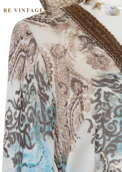 吟遊詩人 - 編織繫繩花會圖騰仙氣上衣5