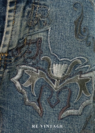 塞納河畔浪漫刺繡牛仔褲（25"）7