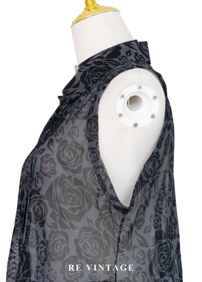 黑灰系玫瑰少女透膚背心7