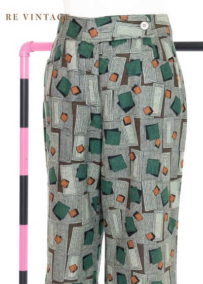 顛倒方塊不倒翁毛呢直筒褲（27"）3