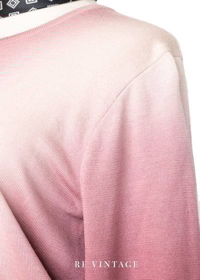 Fuchsia Pink 斜紋漸層薄款針織毛衣5